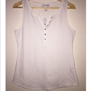 Ladies Button Neck Tank